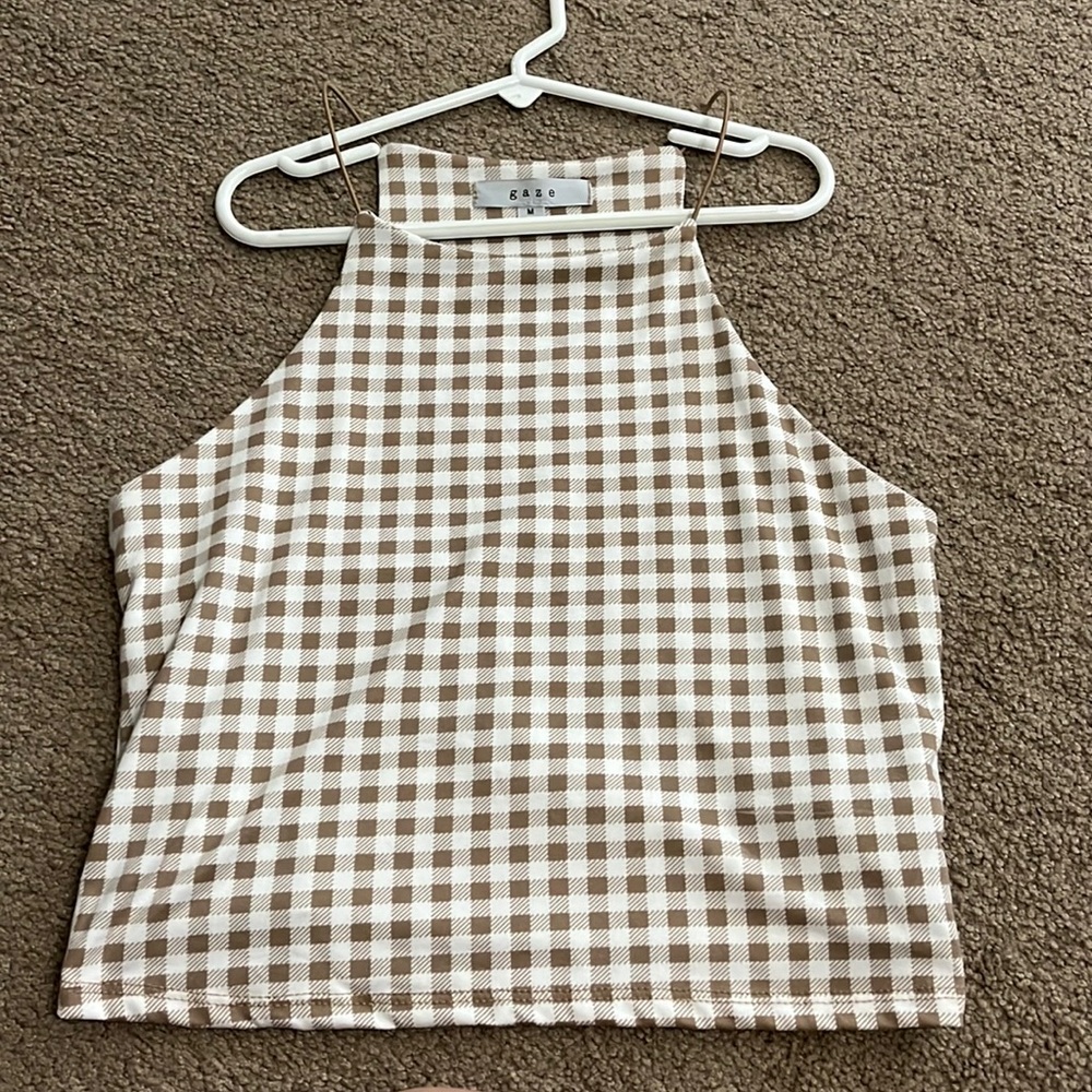 Cropped halter tank